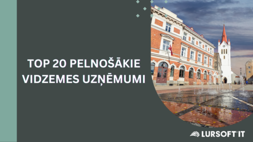 TOP 20 pelnošākie uzņēmumi Vidzemē 2023. gadā