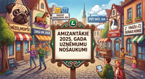 Mīzeļmopši pūš vati jeb amizantākie un radošākie 2025. gada uzņēmumu nosaukumi